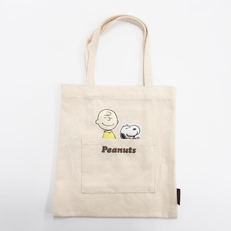 PEANUTS ミニトート IV ふっくらアップリケ CB/SN